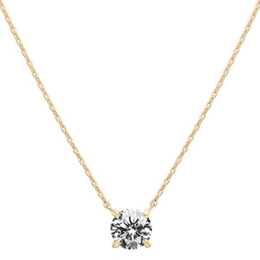 Swarovski 14k Gold Diamond Choker Necklace Women - Picture 5 of 8